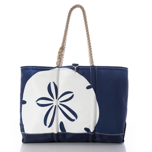 Sac de plage en toile marine en gros, imprimé Dollar de Sable, avec poignées en corde, grand sac de voyage d'été pour femmes OEM ODM - Product Image 1