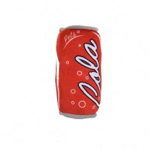 BJQ170 Jouets à mâcher pour animaux de compagnie en forme de canette de cola, personnalisés, écologiques, en peluche, multicolores, avec motif de patte - Product Image 2