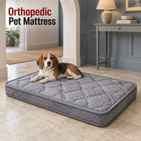 Matelas orthopédique pour chien avec option noyau en fibre de coco, housse matelassée amovible et tissus personnalisés pour gammes de marques sur mesure