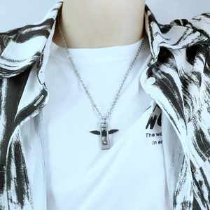 High Quality Men Jewelry Stainless Steel Angel Wing <b>Couple</b> Pendent <b>Necklace</b> for <b>Couple</b> Lover Eternal Titanium <b>Necklace</b> - Product Image 5