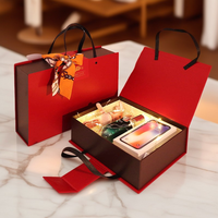 Boîtes cadeaux magnétiques personnalisées avec ruban et poignée, en carton rigide pour vernis à ongles, huile, sérum de soin de la peau, gaufrage, fournisseur direct