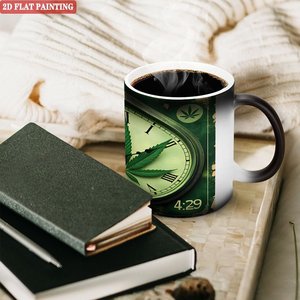 Frosted Black 11oz Ceramic <b>Heat</b> <b>Changing</b> Magic <b>Mug</b> Anti Slip Scratch Proof - Product Image 3