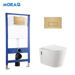 Hiện đại treo tường bát sứ nhà vệ sinh giấu xe tăng dual-tuôn ra cho nhà khách sạn khung thép không gỉ giấu bể - Product Image 1