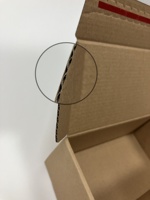 Boîte à lettres en papier kraft personnalisée avec logo en forme d'avion et ruban adhésif double face facile à déchirer