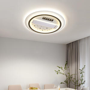Modern Smart <b>Fan</b> Sport Light Hotel <b>Bedroom</b> Bladeless <b>Ceiling</b> <b>Fans</b> with Led Lights and Remote - Product Image 4