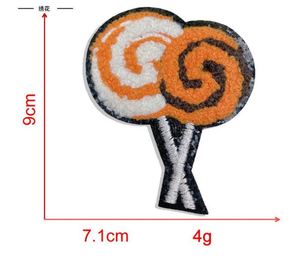 Patch thermocollant en chenille brodé à paillettes, motifs Halloween (Citrouille, Citrouille fantôme, Araignée, Bonbon, Sucette, Crâne) pour la décoration de vêtements et de chapeaux - Product Image 5