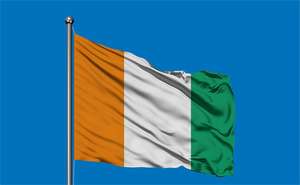 Bandera de país, venta al por mayor, 150D poliéster volador, Impresión de logotipo personalizado, 3*5 pies, Bandera de <span class=keywords><strong>Costa</strong></span> de Marfil, soporte de bandera para automóviles - Product Image 2