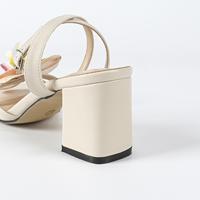 Sandales à bout carré et talon bas de 5 cm pour femmes et dames, collection 2026