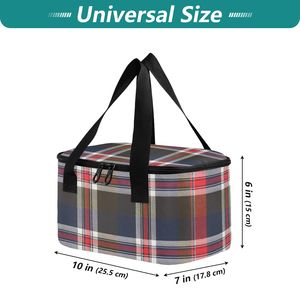 Wholesale Plaid Print Insulated <b>Lunch</b> Bag Custom Cooler Tote Reusable Thermal <b>Lunch</b> <b>Box</b> Bag <b>for</b> <b>Men</b> Women Work - Product Image 2