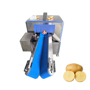 Machine industrielle de découpe en deux des concombres en acier inoxydable, équipement de fendage des concombres pour usine de cornichons et préparation de salades - Product Image 3