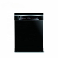 Lavavajillas Independiente de Acero Inoxidable de 220V, ODM/SMT, 16 Configuraciones, 8 Programas, Comercial, 1750W, 12 Servicios, Negro, Lavavajillas Europeos