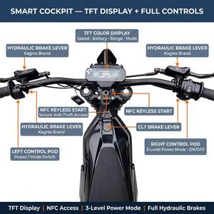 Motocicleta Eléctrica Todoterreno Clouded Leopard XE Pro, 72V 600Nm, Horquilla KKE de 37mm, TFT NFC, 4 Modos, <span class=keywords><strong>Enduro</strong></span>, para Adultos, Venta al Por Mayor 2026 - Product Image 2