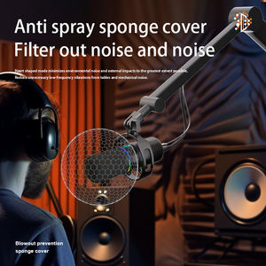 Micrófono de Estudio de Escritorio USB con Cable, Cápsula Dinámica Cardioide VOXFULL WN8-35, Iluminación RGB, Cancelación de Ruido, Procesamiento de Sonido Nítido - Product Image 4