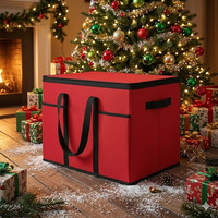 Boîte de rangement pliable en tissu pour ornements avec 128 compartiments de forme carrée, capacité de 10 à 20 L