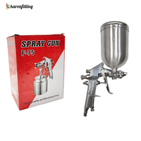 Aksesori Pistol Semprot HVLP F-75 Pistol Semprot Daya Tinggi dengan Nosel 1.5mm, Wadah 400ml, Konstruksi Tahan Lama, Bahan Paduan Logam