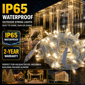 ไฟประดับ LED แบบ Twinkle IP65 ความยาว 10 ม. 50 ม. 100 ม. สายยางสีขาว แสงวอร์มไวท์ สำหรับตกแต่งอาคาร ทนทานทุกสภาพอากาศ เหมาะสำหรับงานเทศกาลและตกแต่งเชิงพาณิชย์ - Product Image 1