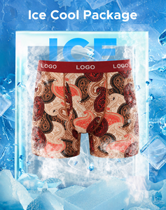 Boxer da <span class=keywords><strong>Uomo</strong></span> con Stampa Personalizzata alla Moda, Slip a Gamba Lunga in Rete, Stampa Camouflage, Leopardata o Paisley, Anti-Sfregamento, Intimo Maschile OEM - Product Image 6