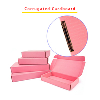 Échantillon gratuit, boîte d'expédition en carton ondulé personnalisée avec logo rose, boîte cosmétique, boîte en papier