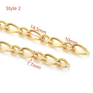 Collier Chaîne à Breloques Personnalisable en Acier Inoxydable 304 Plaqué Or Anti-Ternissure <span class=keywords><strong>Multi</strong></span>-Styles en Rouleau pour la Fabrication de Bijoux DIY - Product Image 3