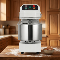 Mélangeur Planétaire Commercial en Acier Inoxydable avec Verrou de Sécurité, Machine à Mélanger pour Boulangerie, Vitesse Réglable, Pétrin à Farine