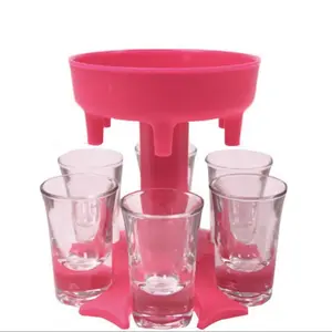 6 Schnaps glas Spender und Halter Caddy Liquor Dispenser Party Geschenke Bar Trink spiele Glassp ender Set