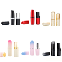 Tubes à lèvres vides en gros et emballages, tubes à lèvres avec capuchon en forme de balle, contenants pour baume à lèvres, plusieurs couleurs, logo personnalisé