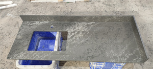 ท็อปเคาน์เตอร์ควอตซ์ดีไซน์ทันสมัย ผิวขัดเงา หินควอตซ์เทียม หนา 20 มม./30 มม. รับประกัน 5 ปีขึ้นไป สำหรับห้องครัว - Product Image 5