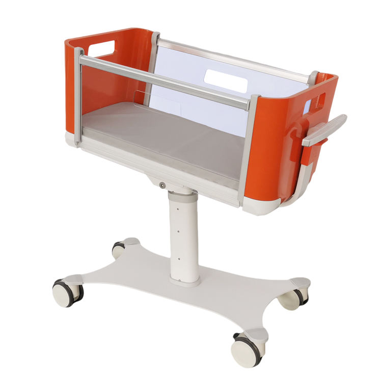 Hospital Acrylic Baby Crib Adjustable Height Tilt