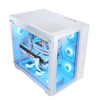 Boîtier de jeu AntarcChill ATX avec panneau frontal et latéral entièrement en verre, prend en charge le refroidissement liquide supérieur et inférieur et 10 ventilateurs