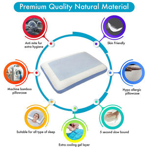 Venta al por mayor personalizable Gel <span class=keywords><strong>de</strong></span> espuma viscoelástica soporte para el cuello almohadas <span class=keywords><strong>de</strong></span> cama <span class=keywords><strong>de</strong></span> lujo Venta caliente personalizable almohadas para dormir - Product Image 3