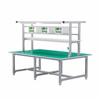 Table de réparation mobile électrique en profilé aluminium moderne pour laboratoire 1.2/1.5/1.8m – Poste de travail mobile pour maintenance de téléphones portables et usage scolaire