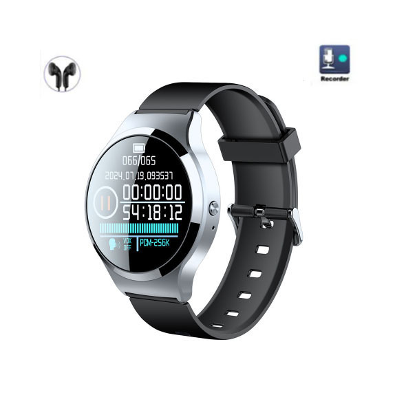 360  Full  Range  Recording   Dual  Microphone   Noise Reduction  Local Deletion   Smart   Digital  Watch  Voice Recorder