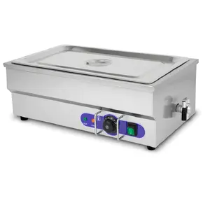 Offre Spéciale Table à vapeur commerciale en acier inoxydable chauffe-plats électrique casserole unique Bain Marie