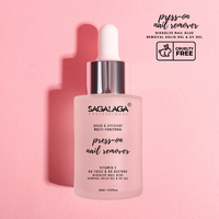 SAGALAGA 30ML Dissolvant de colle à ongles sans acétone, formule liquide organique pour enlever les adhésifs forts, ne dommage pas les faux ongles
