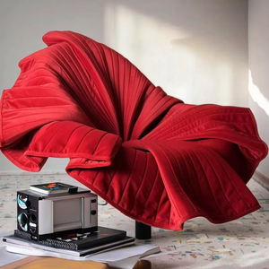 Mạnh mẽ sợi thủy tinh màu đen cơ sở giải trí ghế nhung đỏ thời trang hoa giọng ghế ăn ngoài trời khách sạn trường công viên - Product Image 1