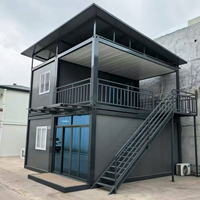 Maison Modulaire de Luxe en Conteneurs de 20 et 40 pieds, Démontable, Préfabriquée en Acier, pour Camping, Utilisation Commerciale ou Concept de Tiny House