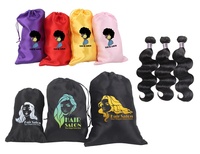 Boîtes en papier pliables en forme de coussin pour extensions capillaires, faible MOQ, pour emballage de mèches, bandeaux et bonnets, ensemble d'emballage pour perruques