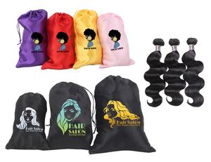 Shopping facile ici tissage personnalisé perruque extensions de cheveux 3 faisceaux Satin Soie Sac oreiller boîte étiquette autocollant Perruque ensembles d'emballage - Product Image 6