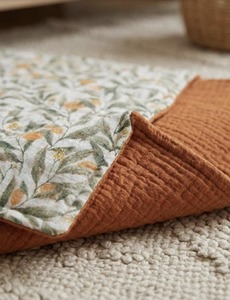 Muslin Plant Woven Printed Baby Blanket Soft Cotton Newborn Swaddle <strong>Montessori</strong> Nursery Stroller Cover Baby Shower Gift - Product Image 2