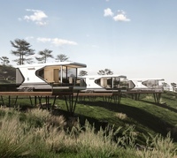 Assemblage Conception détachable Camping Resort Capsule Hotel Modern Luxury 20Ft 40Ft Mobile Space Capsule