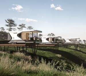 Assemblage Conception détachable <span class=keywords><strong>Camping</strong></span> Resort Capsule Hotel Modern Luxury 20Ft 40Ft Mobile Space Capsule - Product Image 4