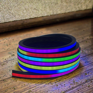 Black Housing 8mm 3535RGB Magic Horizontal Bending Smart <strong>LED</strong> Silicone Neon Flex <strong>Strip</strong> 24V IP65 Waterproof APP Control Cuttable - Product Image 5