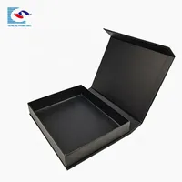 Offre Spéciale impression personnalisée de luxe noir bijoux cadeau collier boîte en carton montres magnétiques boîte d'emballage