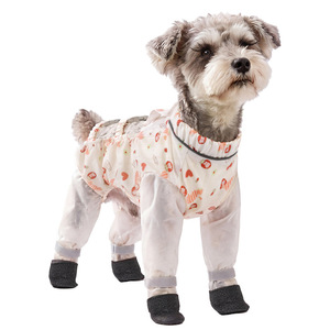 Pantalon imperméable et anti-urine pour chien à quatre pattes, vêtements tout-en-un pour petits chiens, idéal pour les sorties, avec motif imprimé - Product Image 4