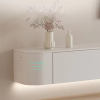 Mode blanc support TV mur unité TV armoire bois mural nouveau conçu flottant Tv Console support personnalisable