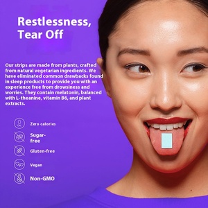 Tk danh sách nóng phổ biến xuyên biên giới chăm sóc sức khỏe cung cấp Melatonin bằng miệng vá ngủ uống hòa tan phim máy tính bảng aminobutyric axit Flash - Product Image 4