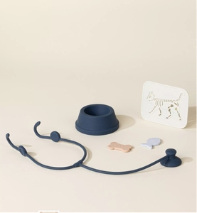 Nouvel ensemble de jeu vétérinaire en silicone mignon, ensemble de docteur en silicone personnalisé pour les tout-petits, kits de jeu vétérinaire semblant - Product Image 5