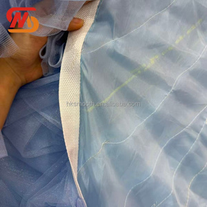 Panneau de toile de fond en tulle bleu clair lisse avec volants, mur de fleurs romantique en tissu pour mariage, baby shower, fête, décoration de photomaton - Product Image 4