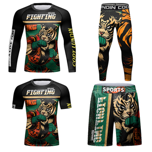Ventes en gros de maillots de protection intégrale à sublimation, shorts et ensembles de pantalons pour garçons, personnalisés pour le Jiu-Jitsu, le MMA, les enfants - Product Image 2