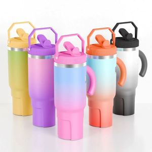 Bouteille d'eau isotherme en acier inoxydable 40 oz avec logo personnalisé, tasse de voyage en métal à double paroi sous vide, gobelet 40 oz avec poignée - Product Image 6